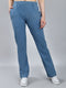 Women Blue Solid Regular Fit Lower