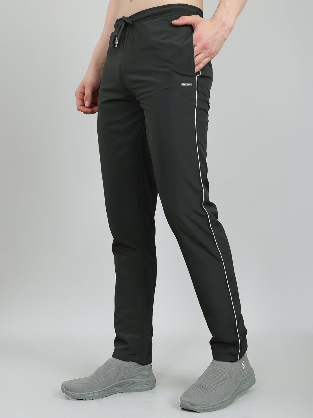 Men Grey Solid Regular Fit Lower