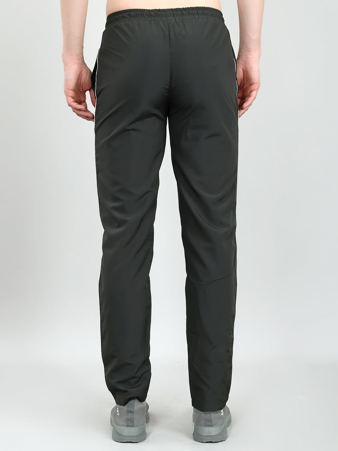 Men Grey Solid Regular Fit Lower