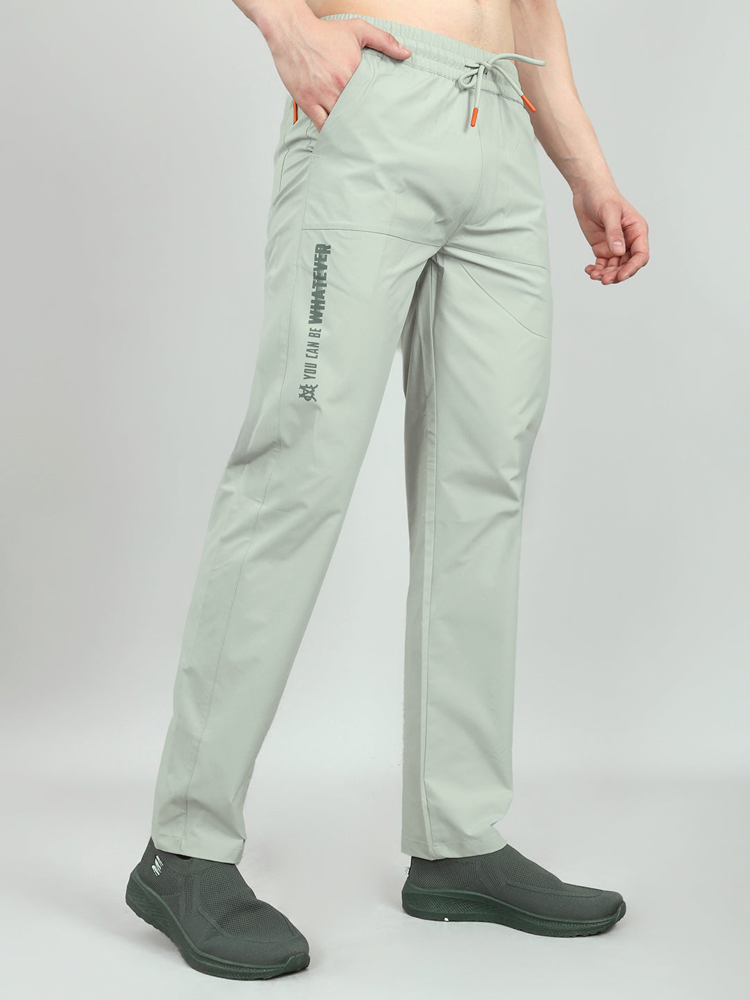 Men Grey Solid Regular Fit Lower