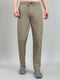 Men Tan Solid Regular Fit Lower
