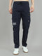 Men Navy Blue Solid Regular Fit Lower