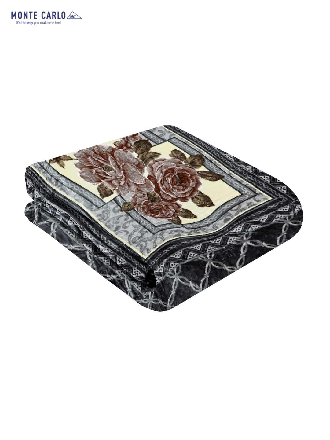 Printed Double Bed 947 GSM Blanket Angel Gold 1 Ply (Weight 5 kg)