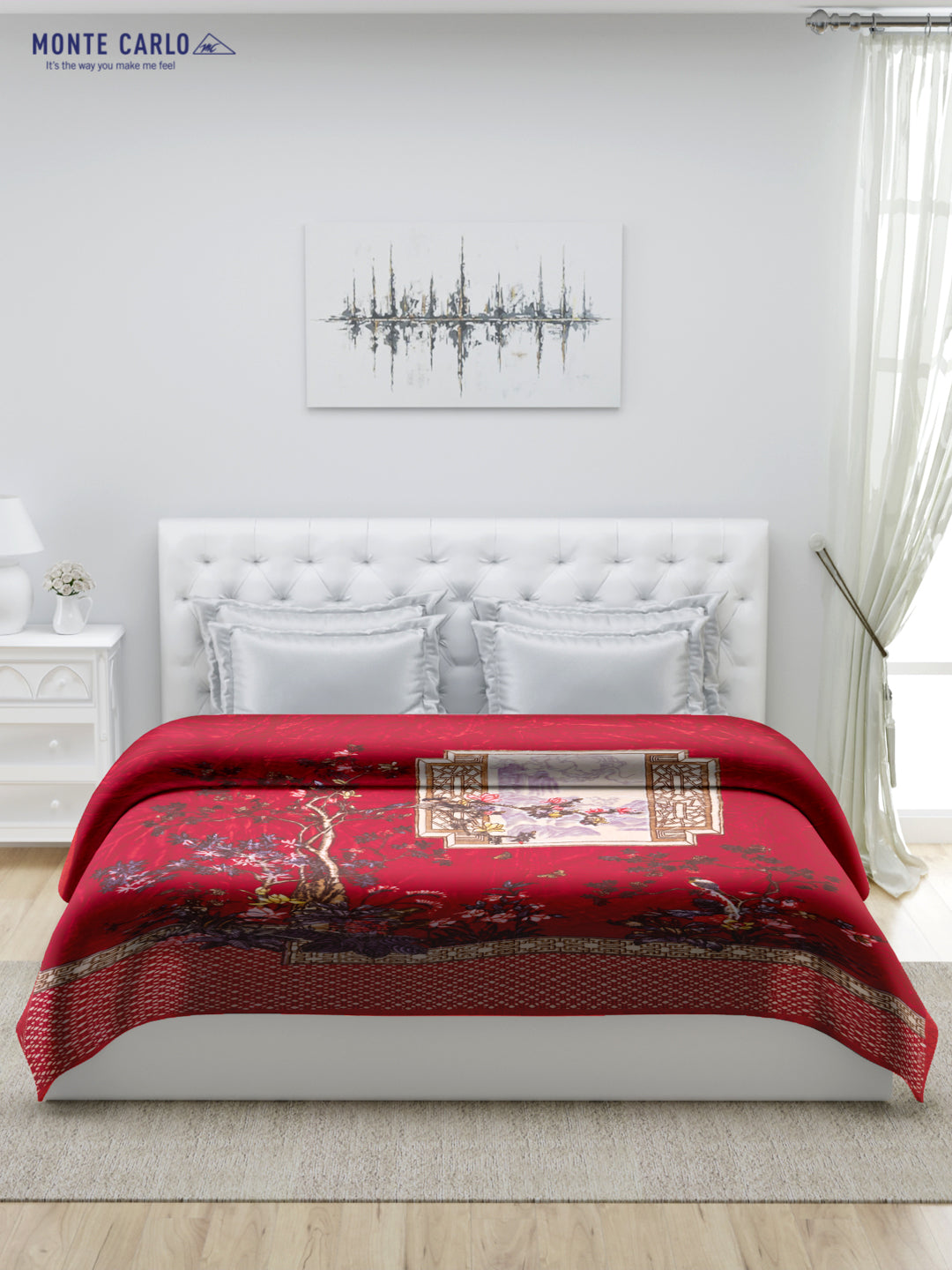 Printed Double Bed 947 GSM Blanket Angel Gold 1 Ply (Weight 5 kg)