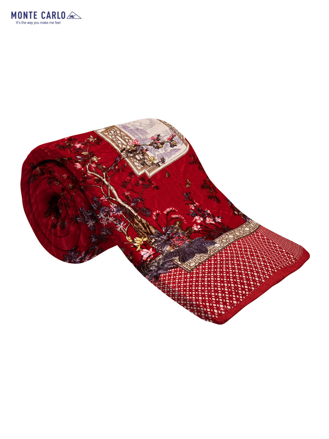 Printed Double Bed 947 GSM Blanket Angel Gold 1 Ply (Weight 5 kg)