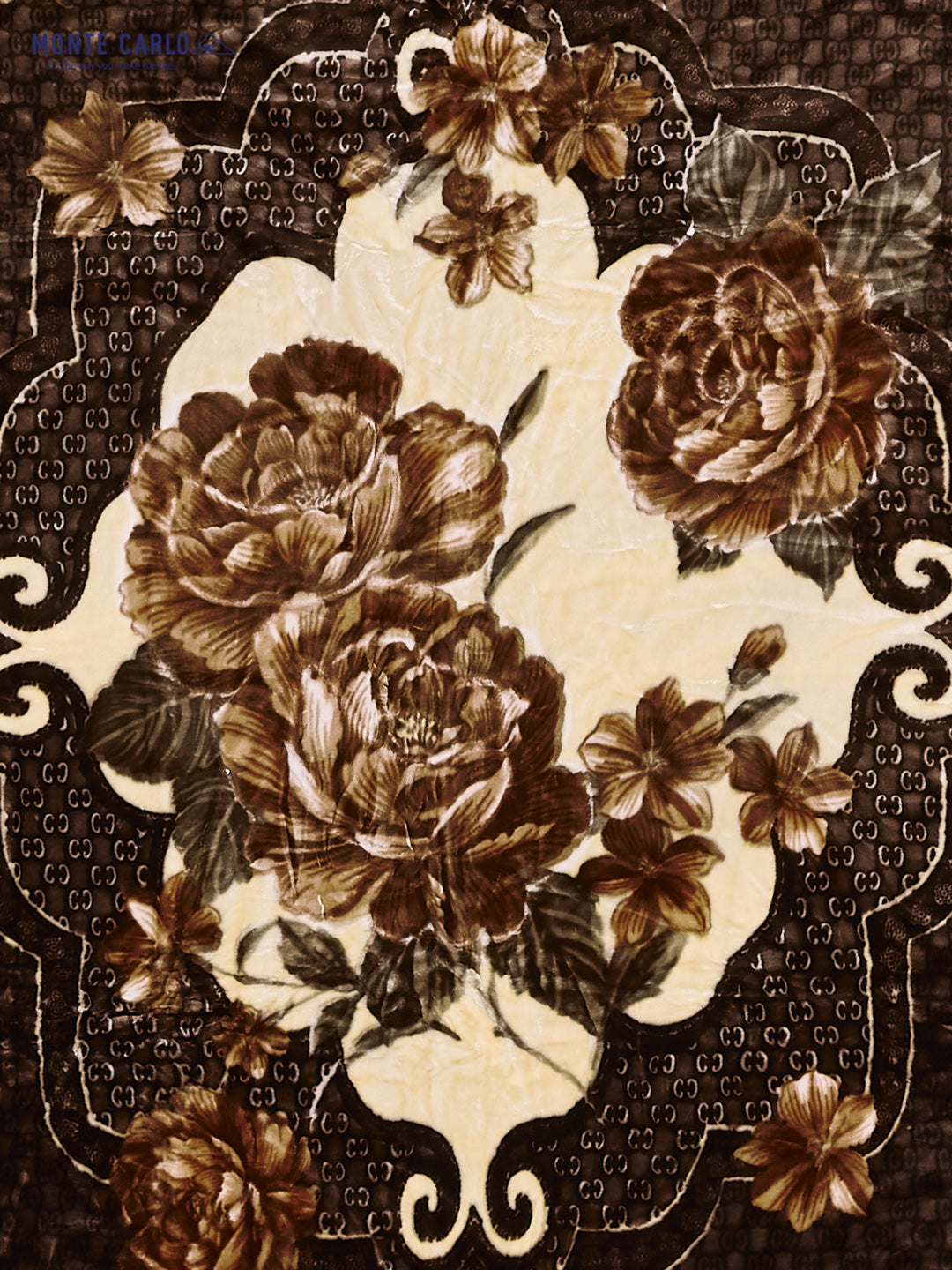 Printed Double Bed 947 GSM Blanket Angel Gold 1 Ply (Weight 5 kg)