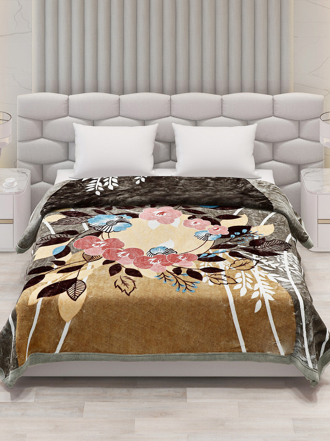 Printed Double Bed 795 GSM Blanket Austin 2 Ply (Weight 4.2 kg)