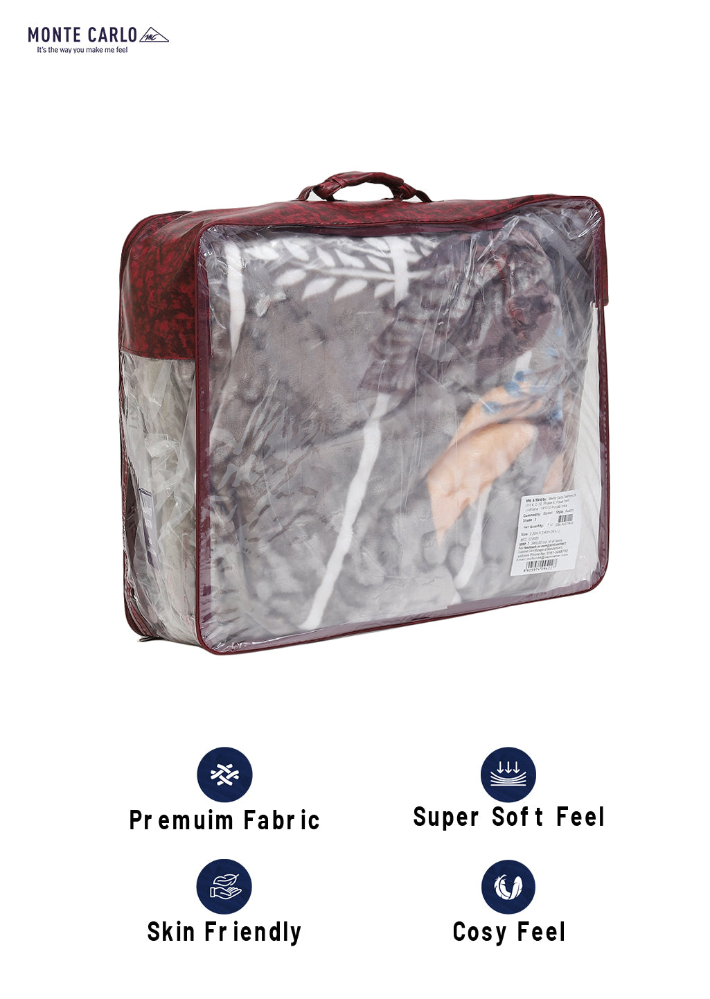 Printed Double Bed 795 GSM Blanket Austin 2 Ply (Weight 4.2 kg)