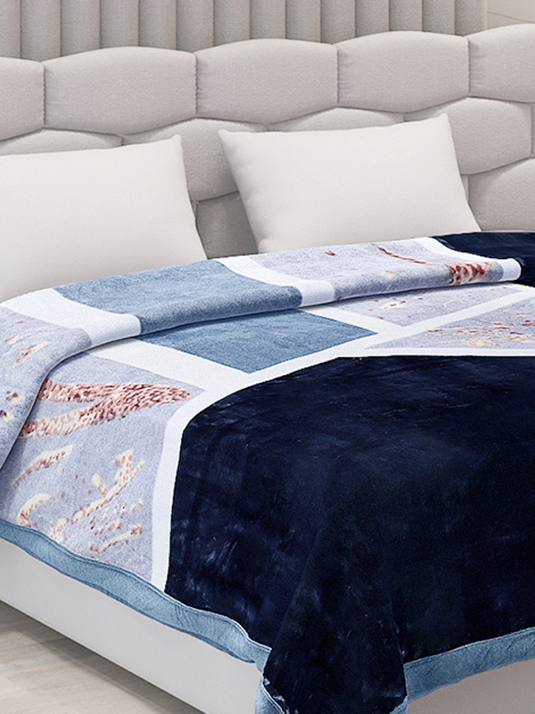 Printed Double Bed 795 GSM Blanket Austin 2 Ply (Weight 4.2 kg)