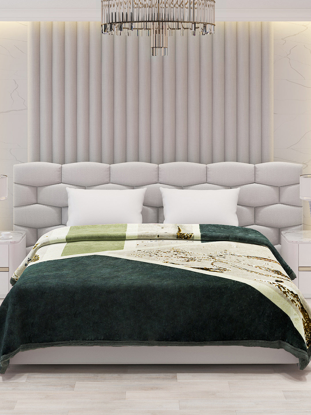 Printed Double Bed 795 GSM Blanket Austin 2 Ply (Weight 4.2 kg)