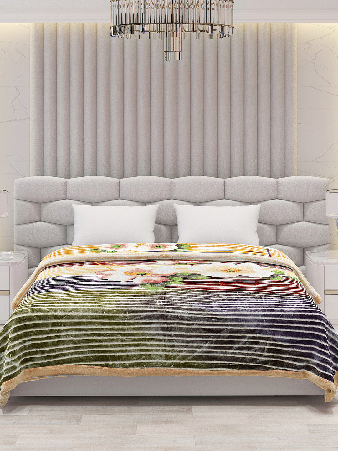 Printed Double Bed 795 GSM Blanket Austin 2 Ply (Weight 4.2 kg)