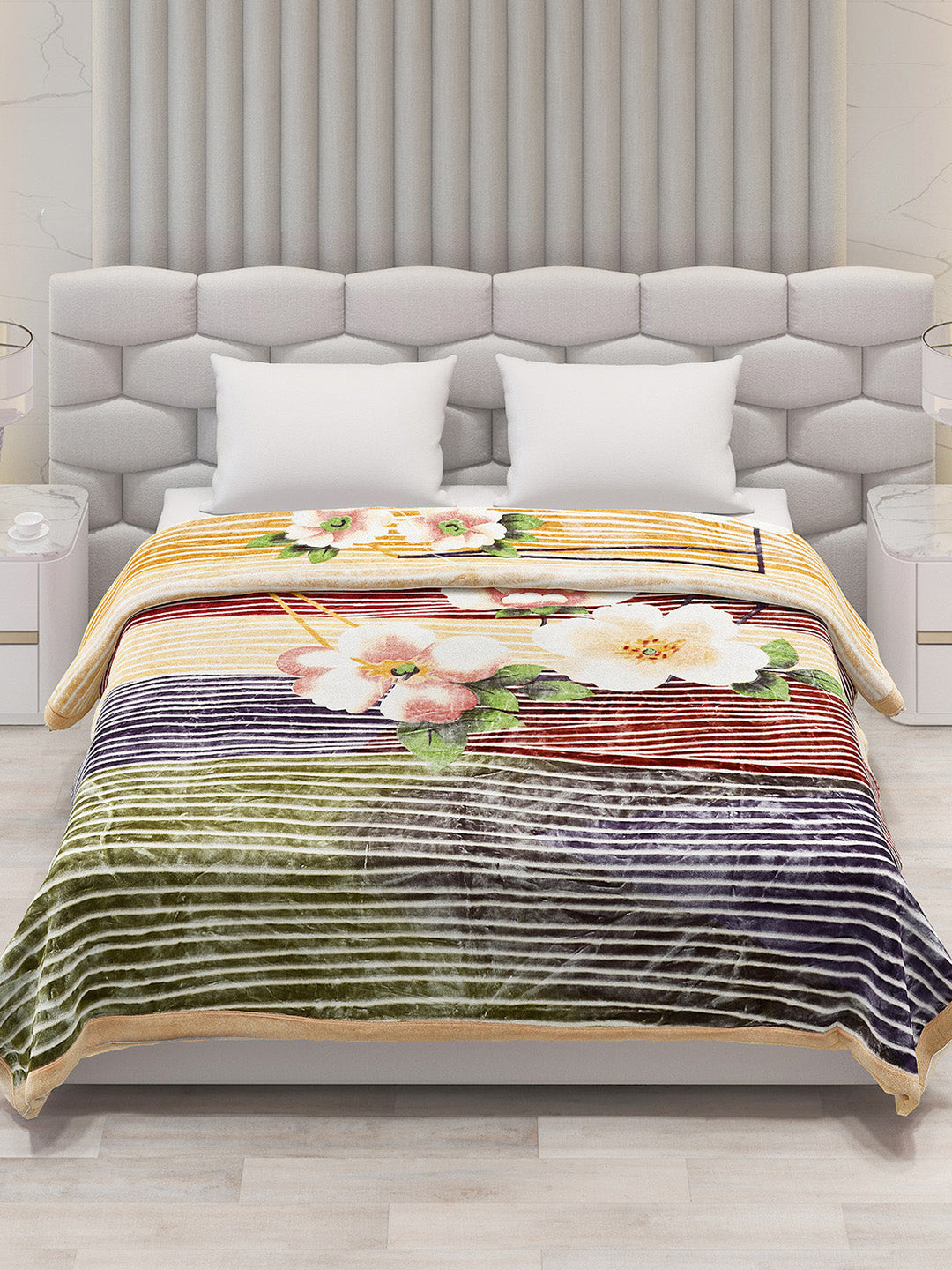 Printed Double Bed 795 GSM Blanket Austin 2 Ply (Weight 4.2 kg)