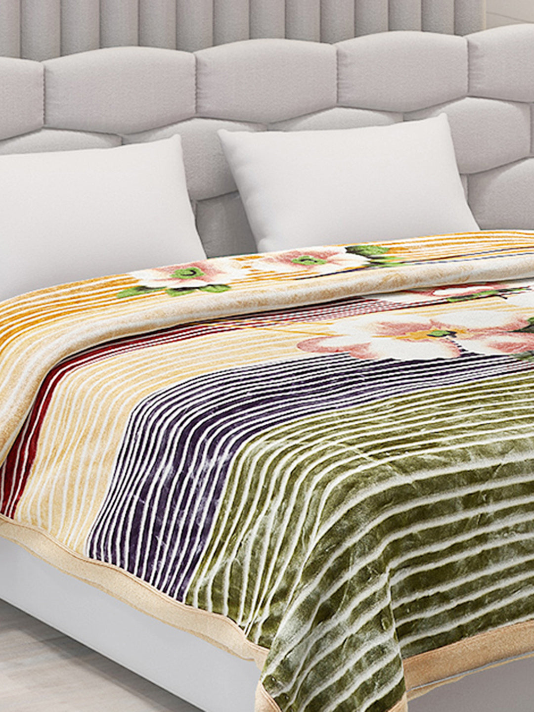 Printed Double Bed 795 GSM Blanket Austin 2 Ply (Weight 4.2 kg)