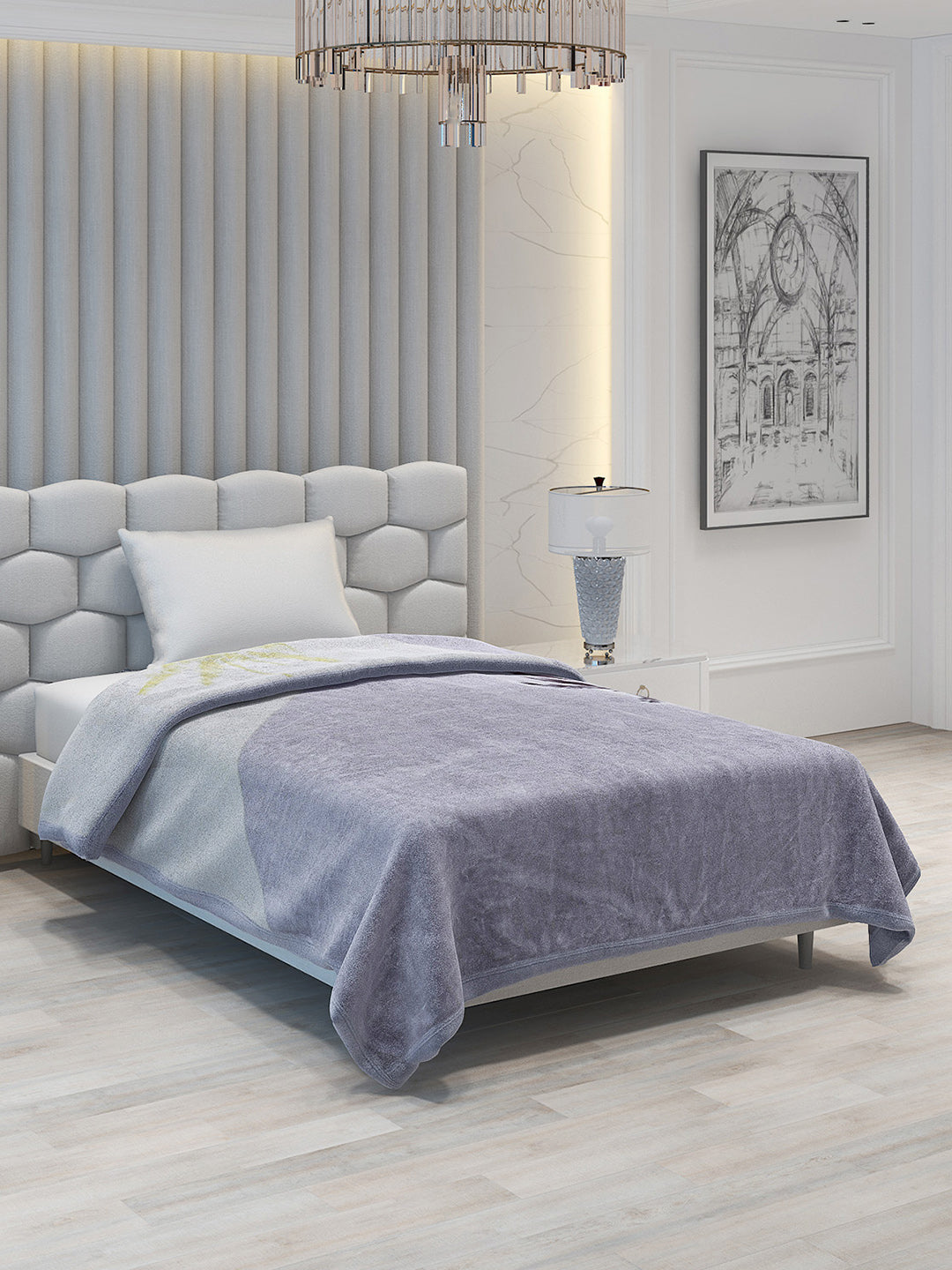 Printed Single Bed 1051 GSM Blanket Bling 2 Ply (Weight 3.7 kg)
