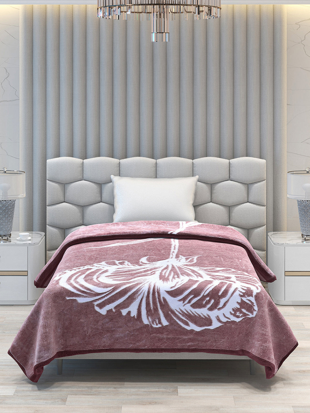 Printed Single Bed 1051 GSM Blanket Bling 2 Ply (Weight 3.7 kg)