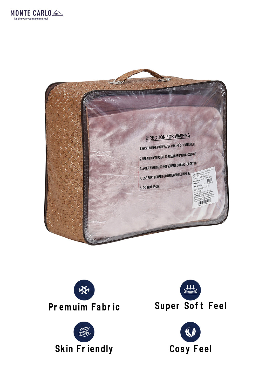 Printed Single Bed 1051 GSM Blanket Bling 2 Ply (Weight 3.7 kg)
