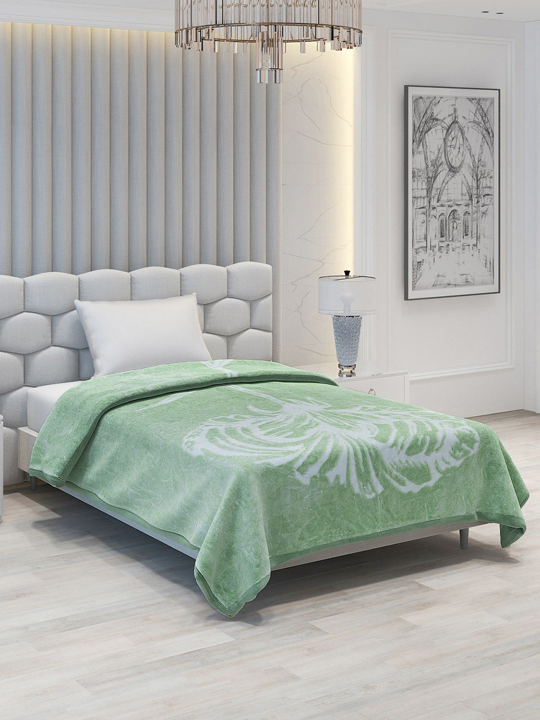 Printed Single Bed 1051 GSM Blanket Bling 2 Ply (Weight 3.7 kg)