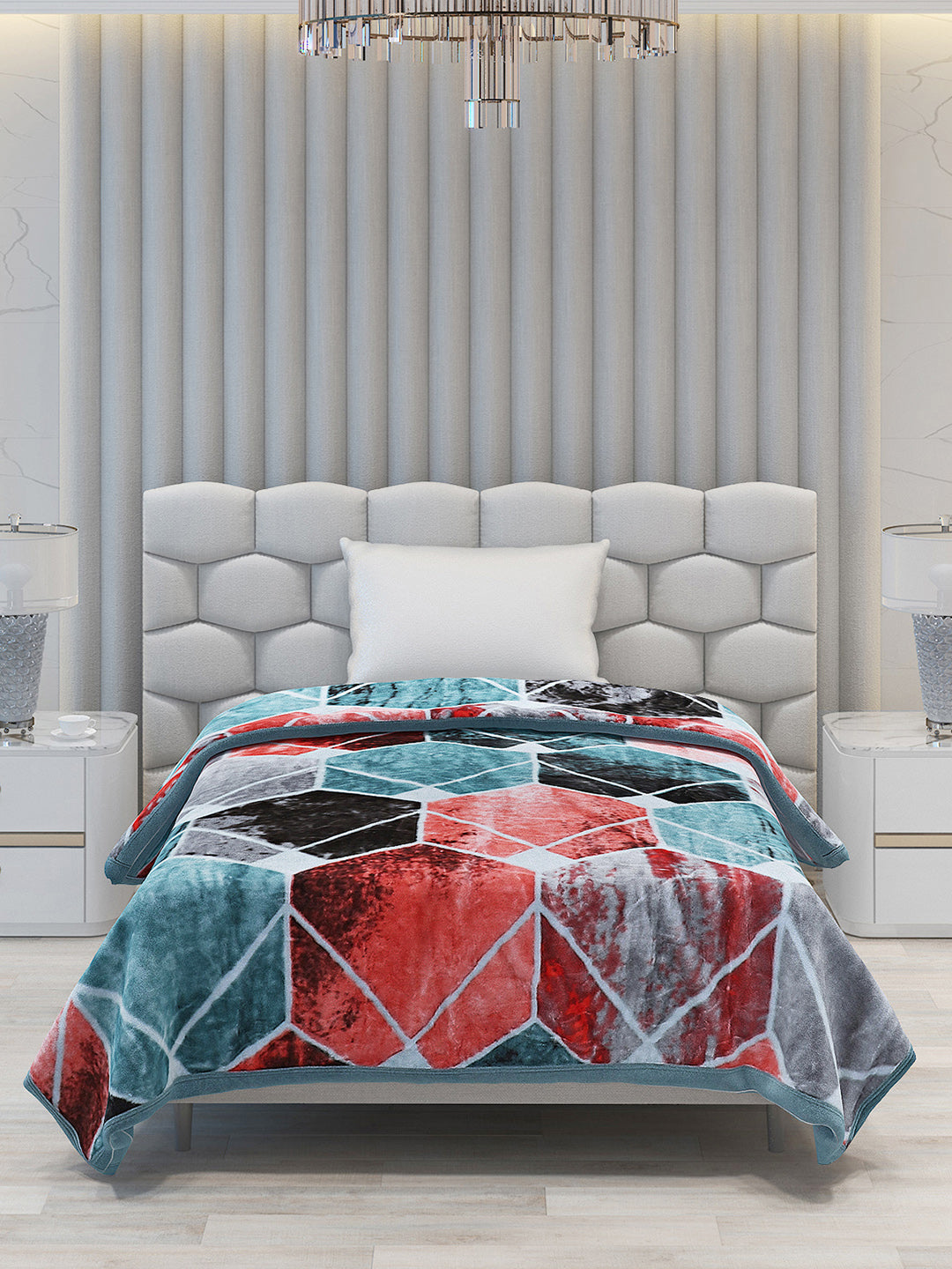 Printed Single Bed 1051 GSM Blanket Bling 2 Ply (Weight 3.7 kg)