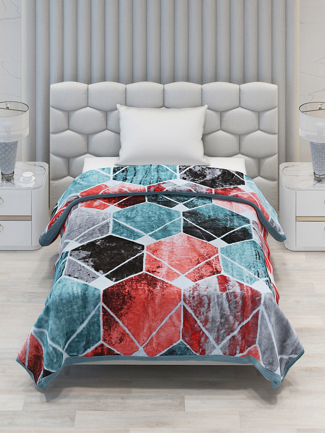 Printed Single Bed 1051 GSM Blanket Bling 2 Ply (Weight 3.7 kg)
