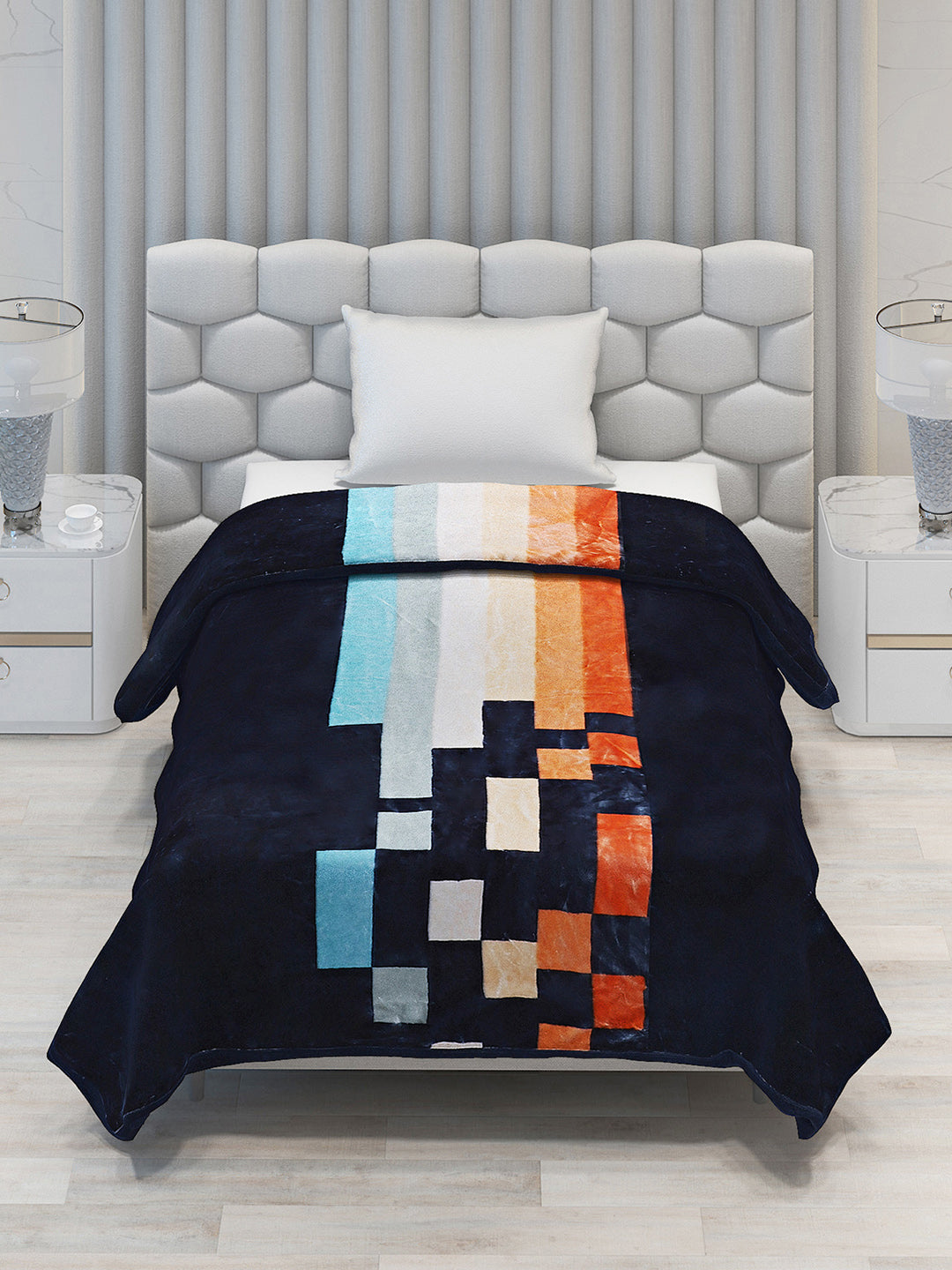 Printed Single Bed 1051 GSM Blanket Bling 2 Ply (Weight 3.7 kg)