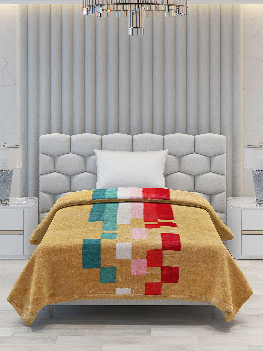Printed Single Bed 1051 GSM Blanket Bling 2 Ply (Weight 3.7 kg)