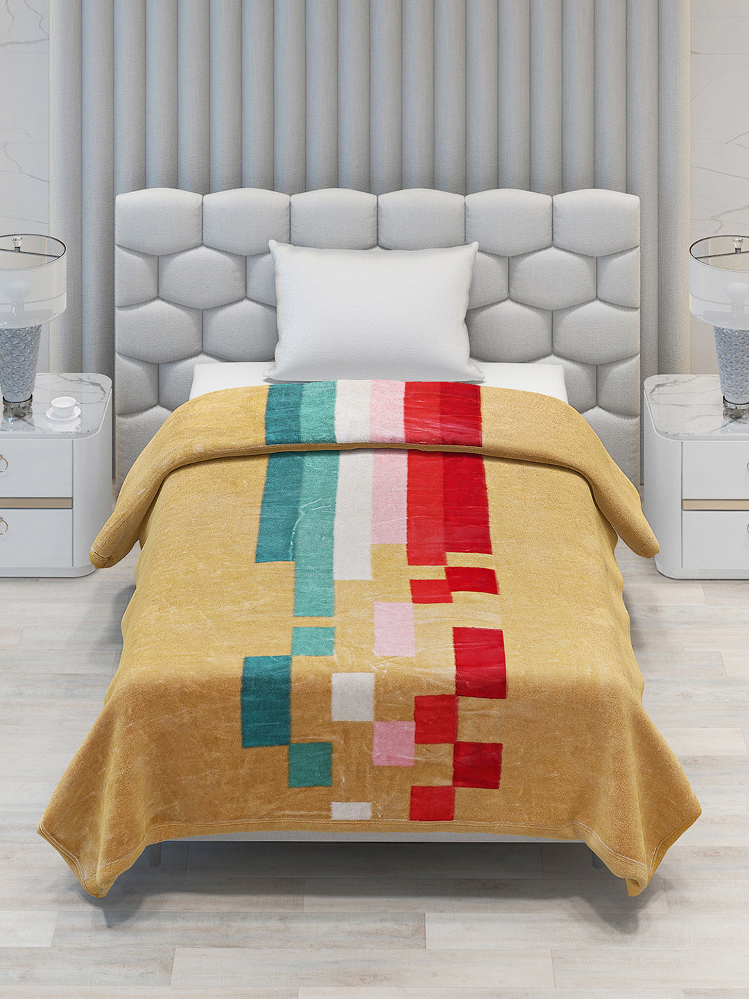 Printed Single Bed 1051 GSM Blanket Bling 2 Ply (Weight 3.7 kg)