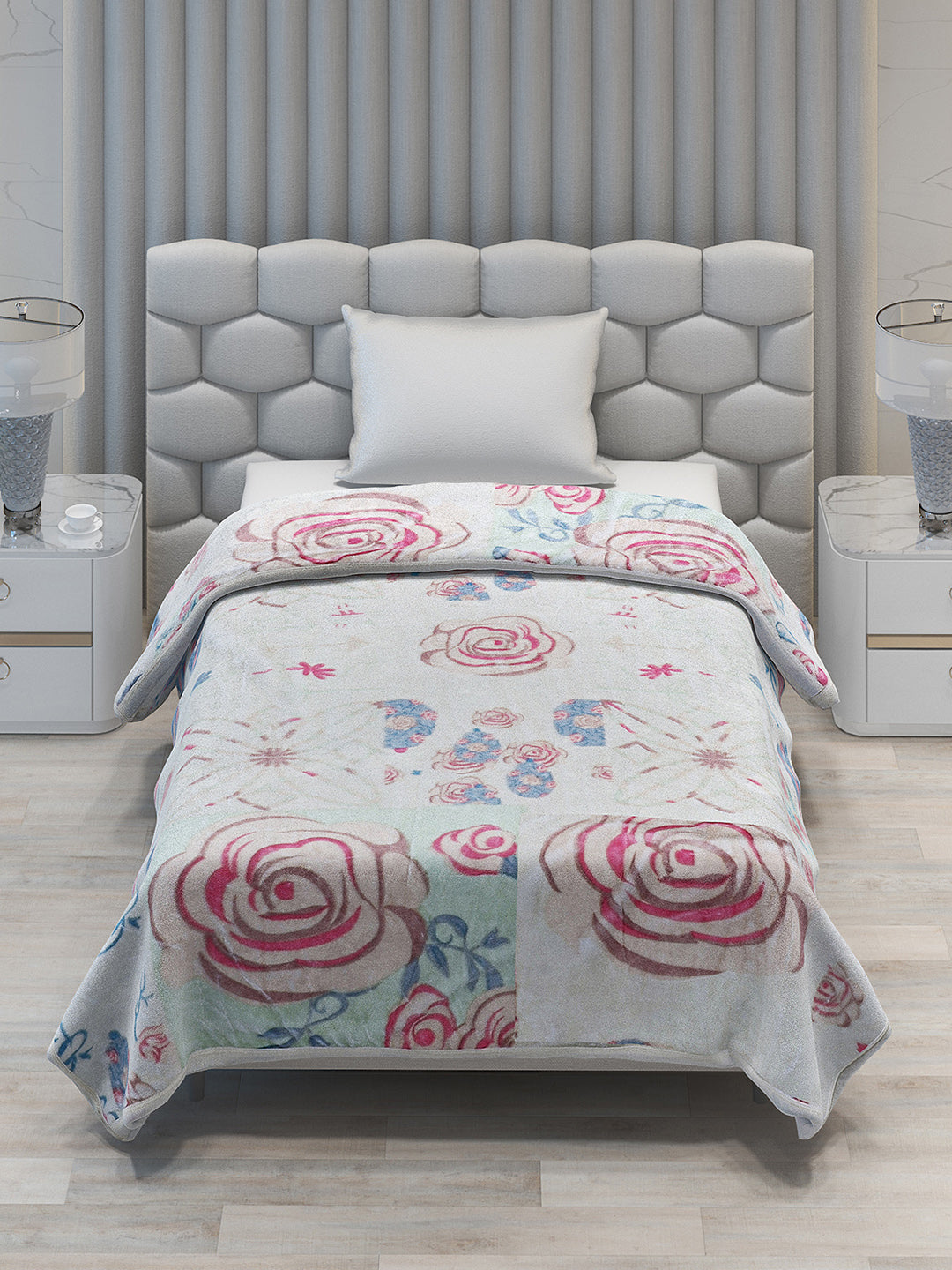 Printed Single Bed 1051 GSM Blanket Bling 2 Ply (Weight 3.7 kg)