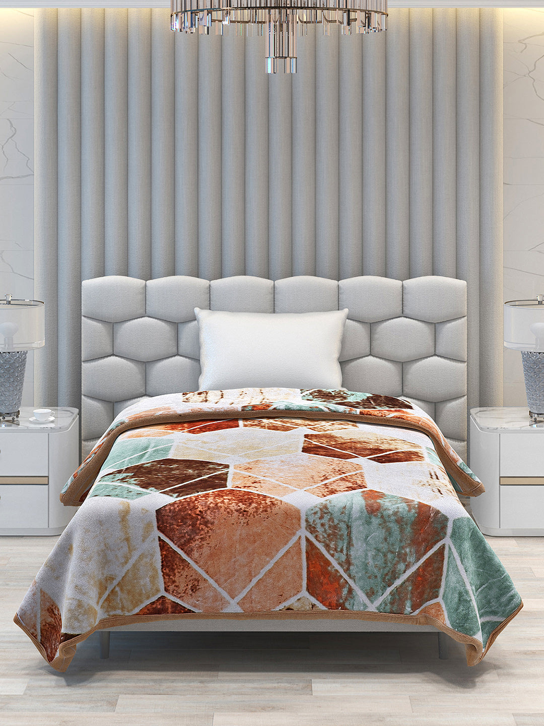 Printed Single Bed 1051 GSM Blanket Bling 2 Ply (Weight 3.7 kg)