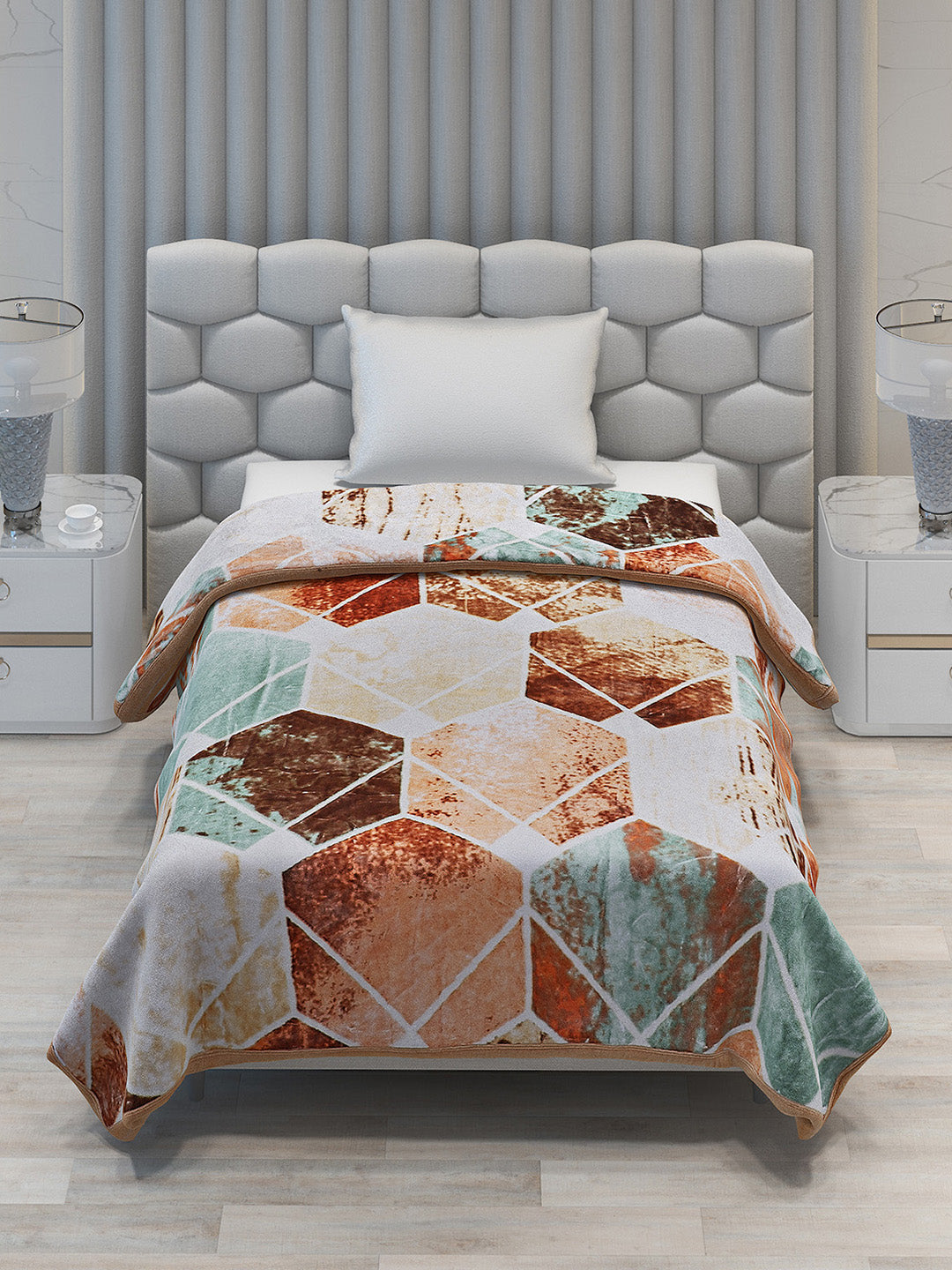 Printed Single Bed 1051 GSM Blanket Bling 2 Ply (Weight 3.7 kg)