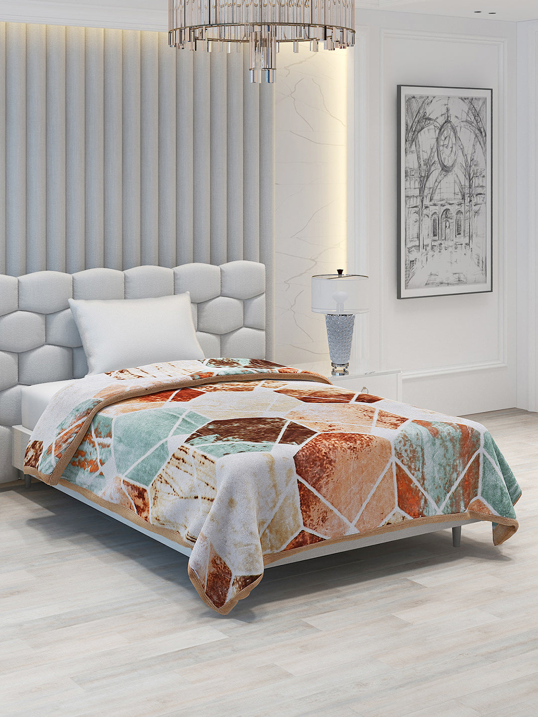 Printed Single Bed 1051 GSM Blanket Bling 2 Ply (Weight 3.7 kg)