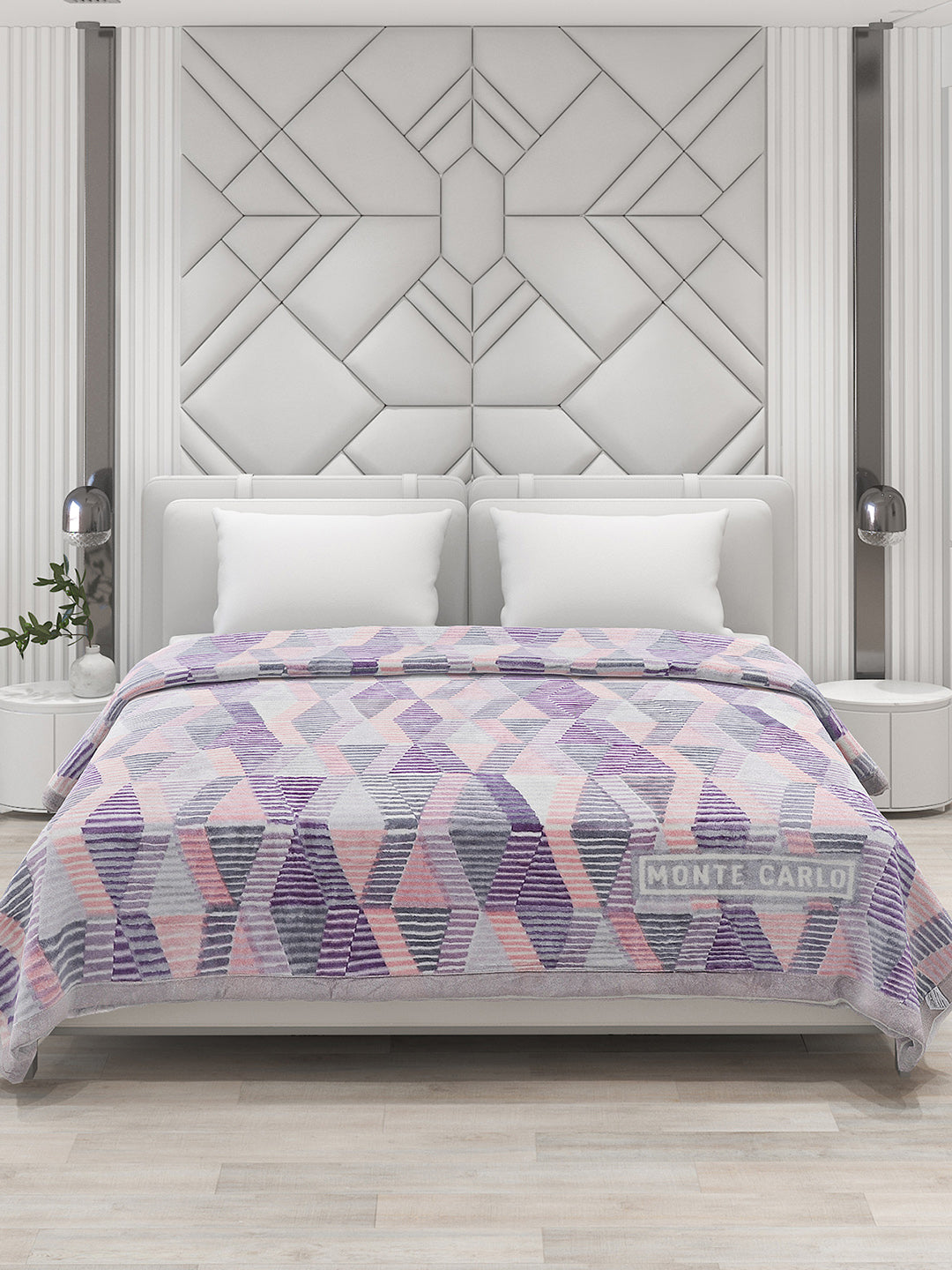 Printed Double Bed 795 GSM Blanket Cashmere 2 Ply (Weight 4.2 kg)