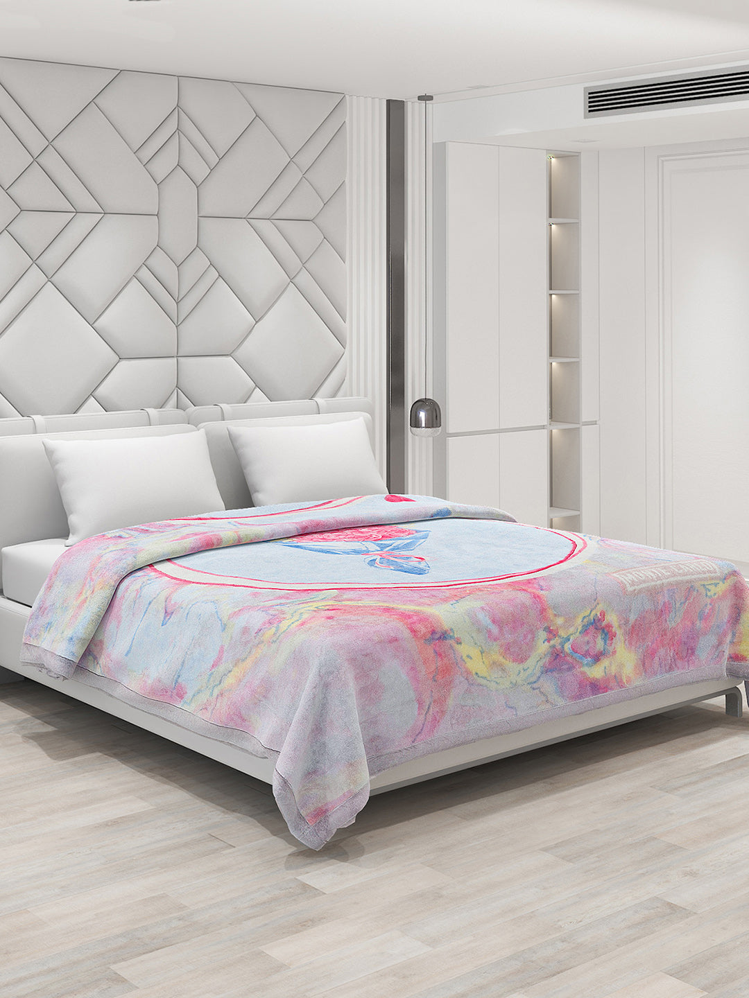 Printed Double Bed 795 GSM Blanket Cashmere 2 Ply (Weight 4.2 kg)