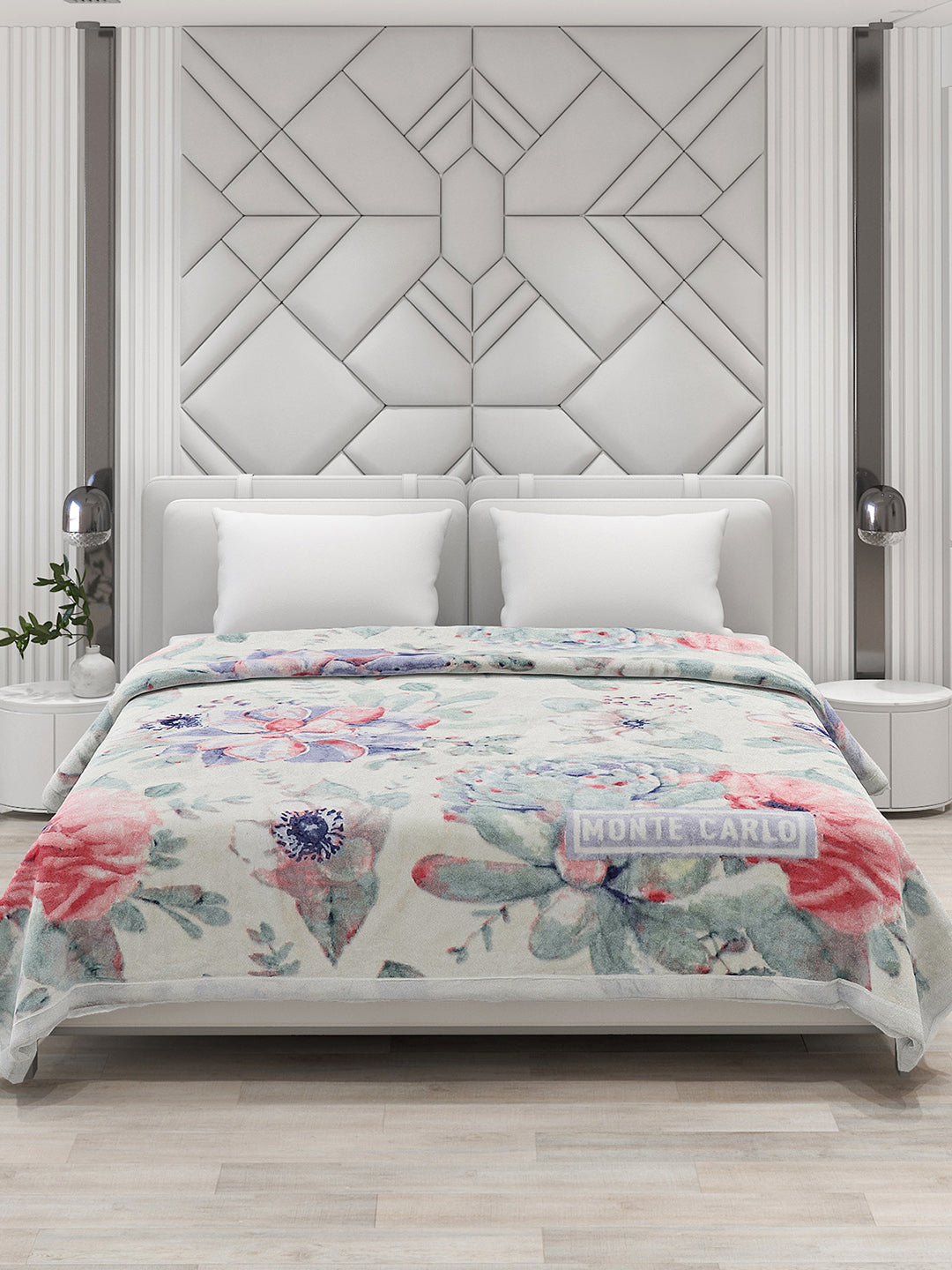 Printed Double Bed 795 GSM Blanket Cashmere 2 Ply (Weight 4.2 kg)
