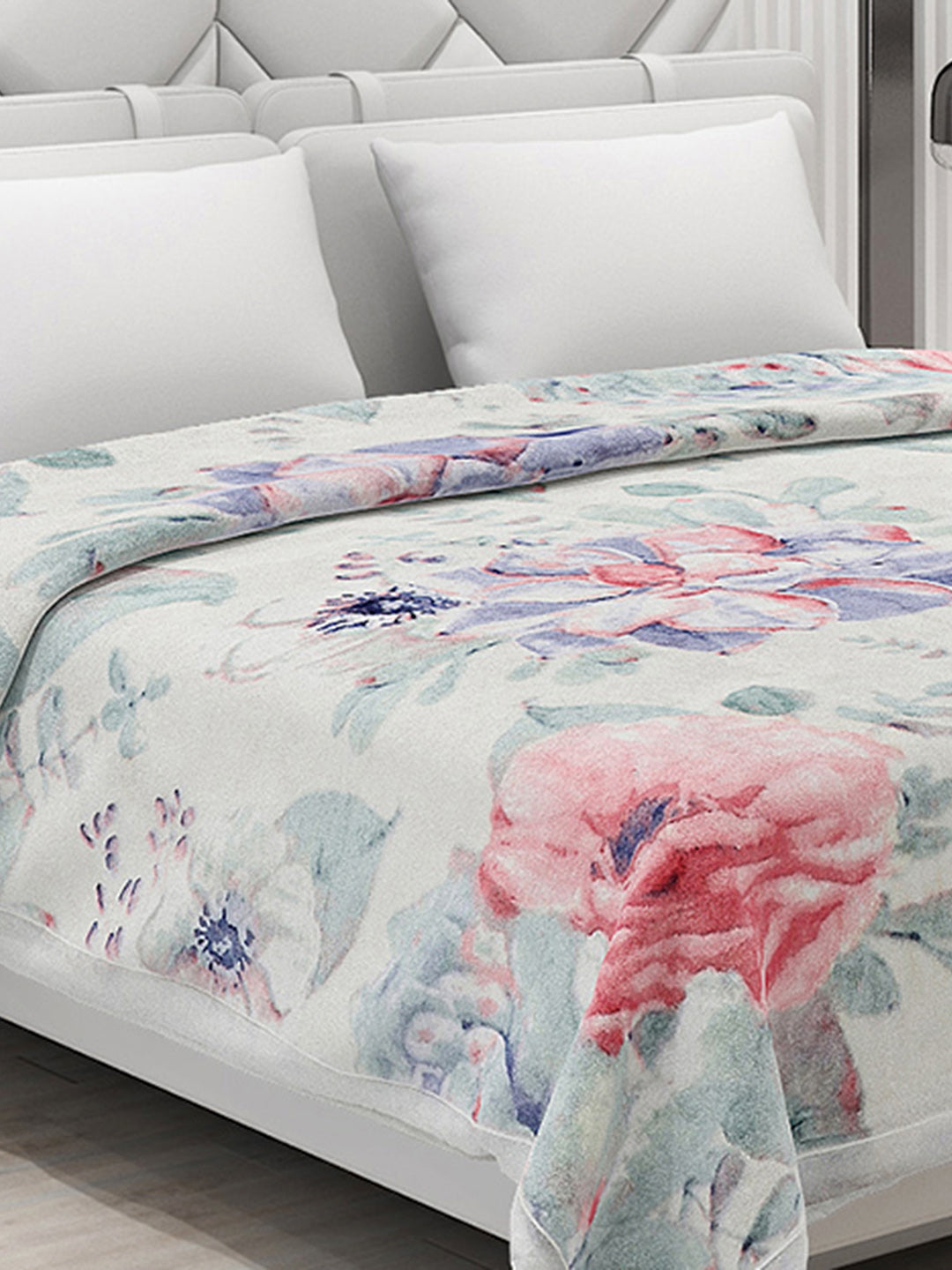 Printed Double Bed 795 GSM Blanket Cashmere 2 Ply (Weight 4.2 kg)