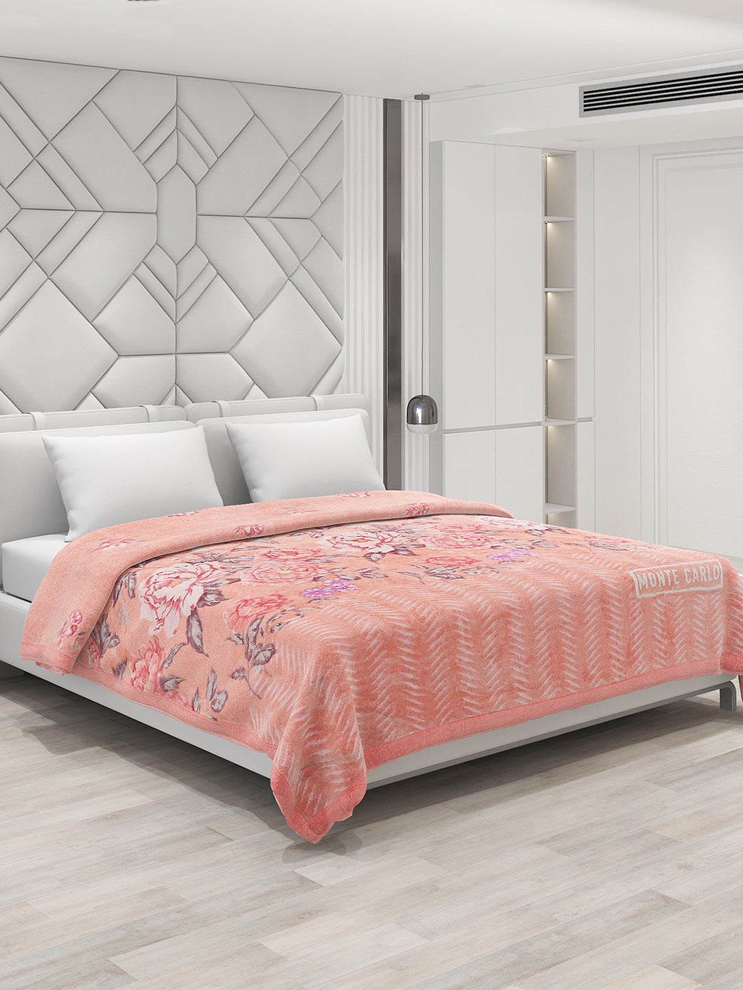 Printed Double Bed 795 GSM Blanket Cashmere 2 Ply (Weight 4.2 kg)