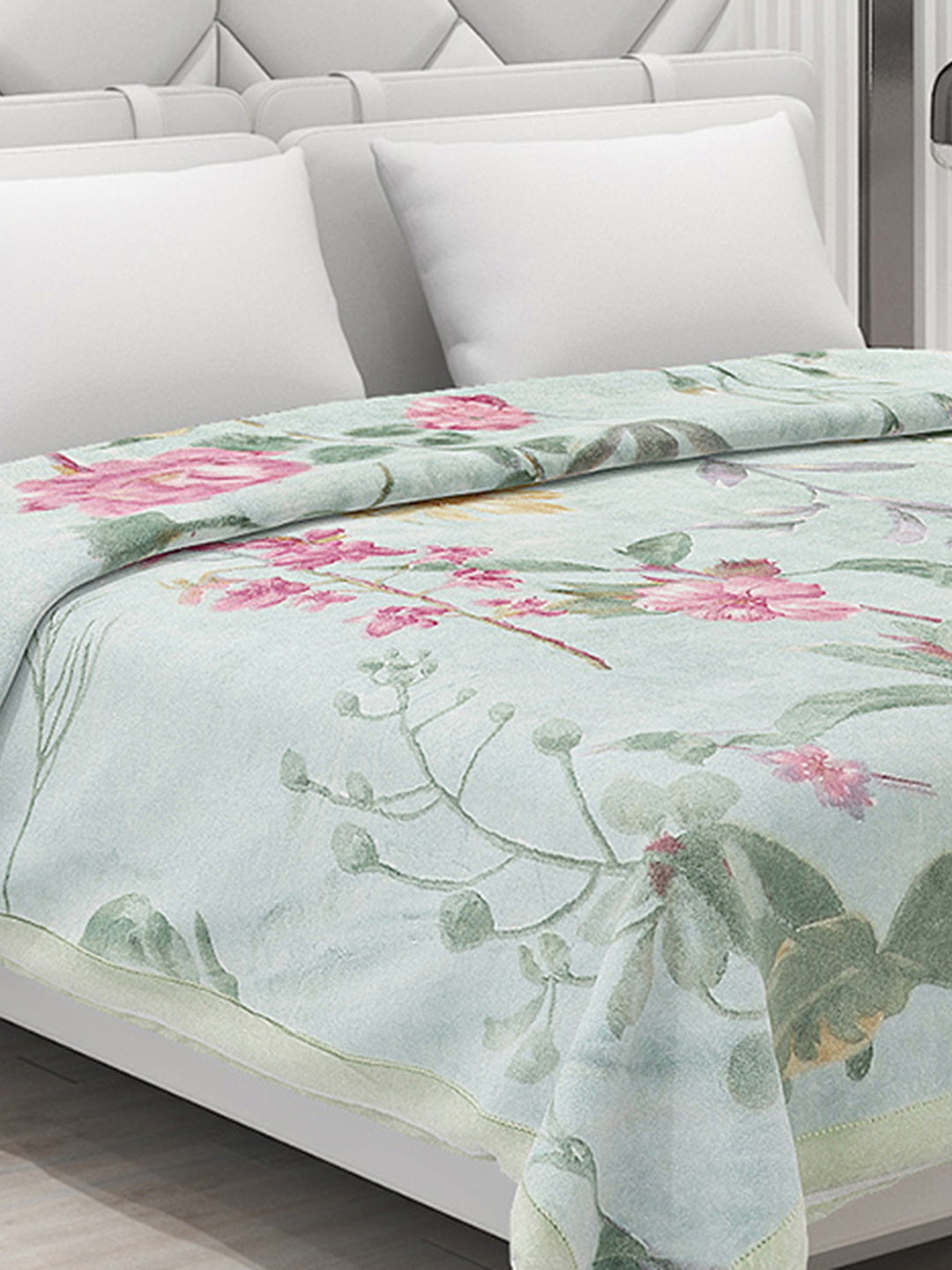 Printed Double Bed 795 GSM Blanket Cashmere 2 Ply (Weight 4.2 kg)