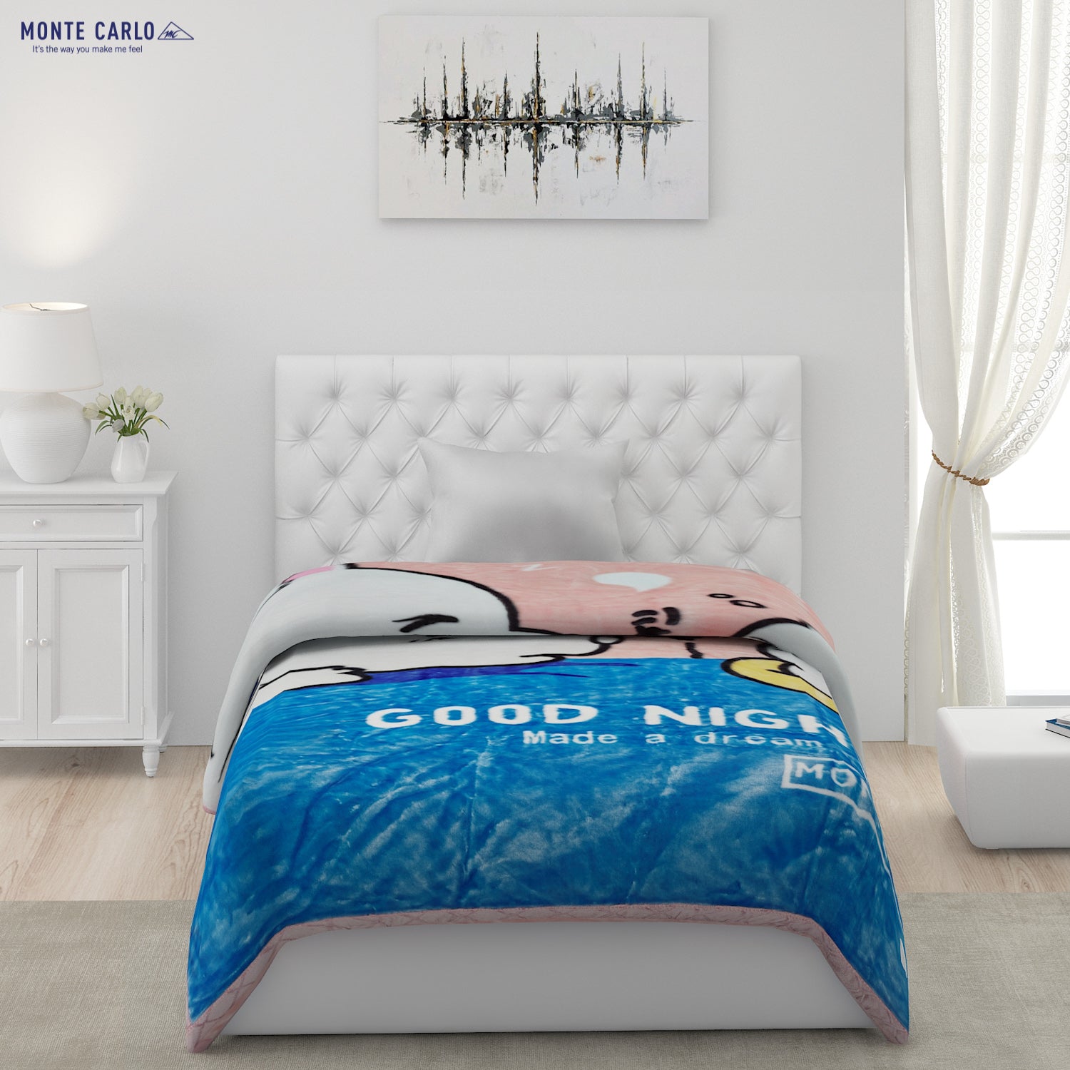 Printed Single Bed Blanket for Mild Winter -2 Ply