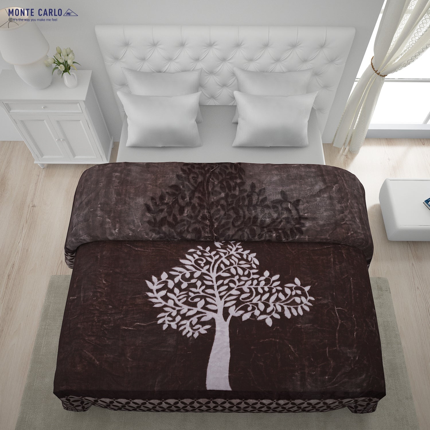 Printed Double Bed 947 GSM Blanket Hunter 2 Ply (Weight 5 kg)