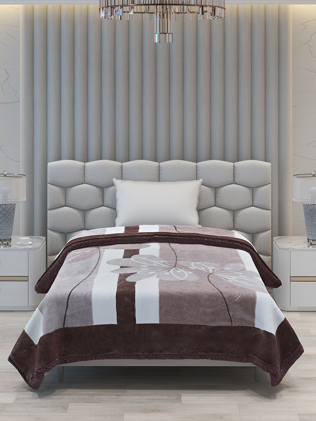 Printed Single Bed 994 GSM Blanket Joseph 2 Ply (Weight 3.5 kg)