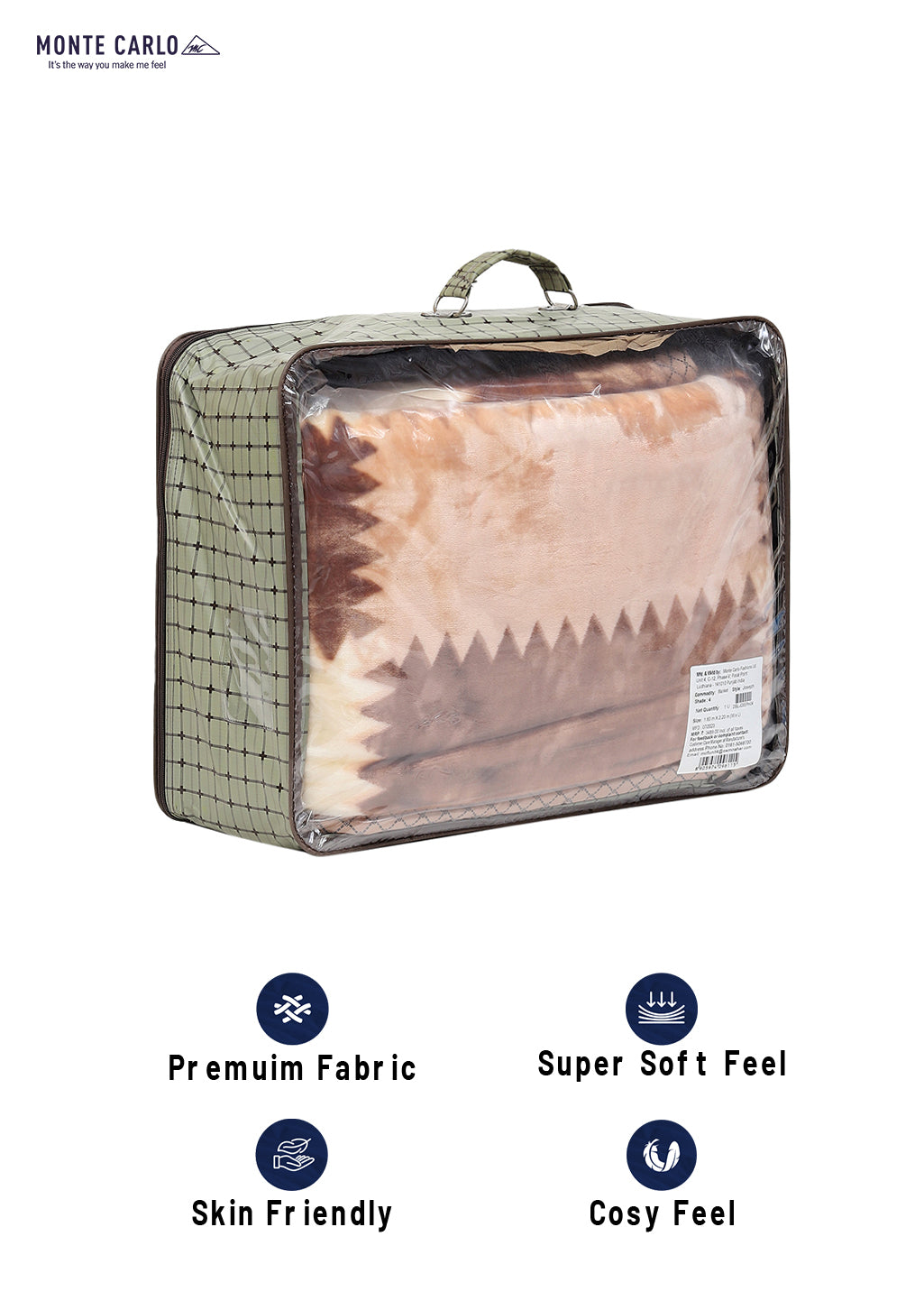 Printed Single Bed 994 GSM Blanket Joseph 2 Ply (Weight 3.5 kg)