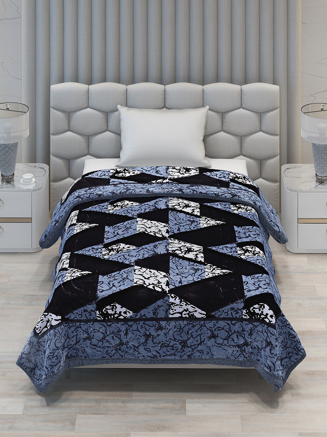 Printed Single Bed 994 GSM Blanket Joseph 2 Ply (Weight 3.5 kg)