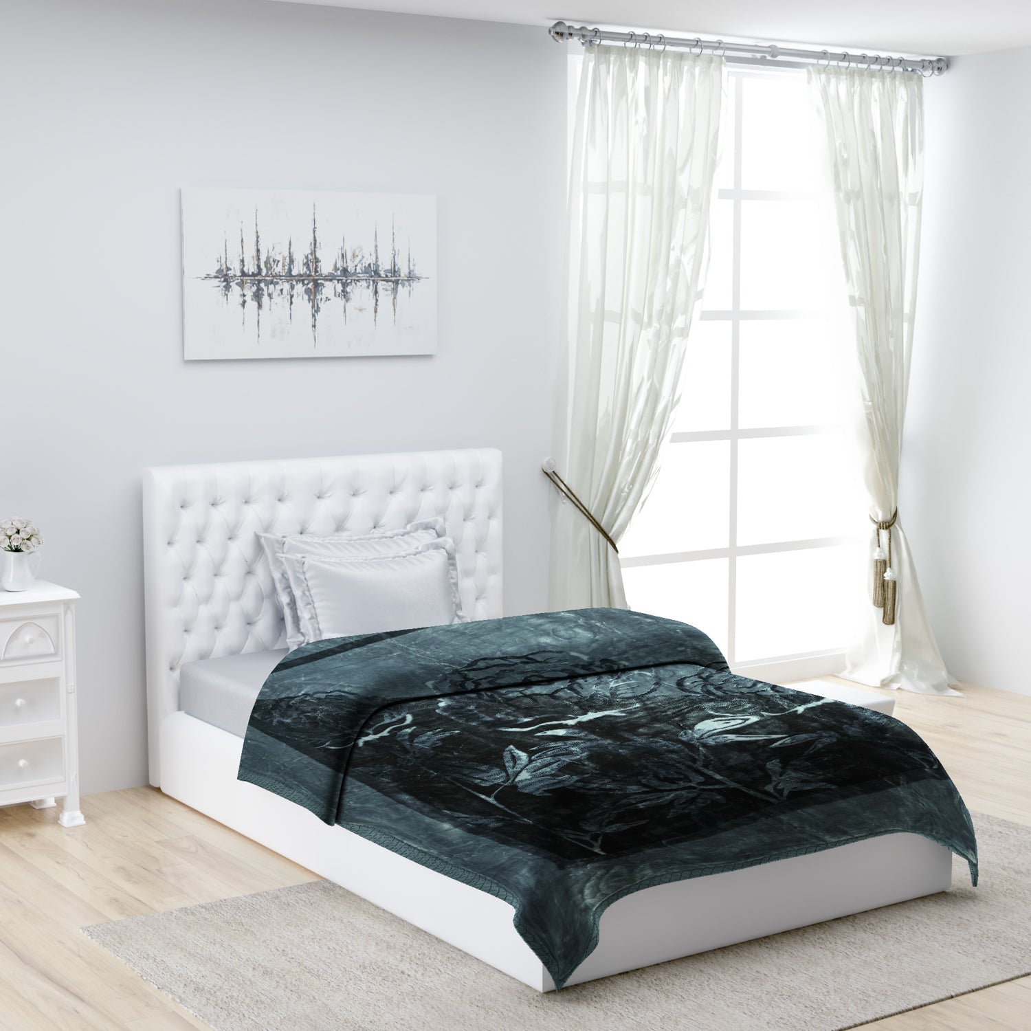 Printed Single Bed 1022 GSM Blanket Lucas 2 Ply (Weight 3.6 kg)