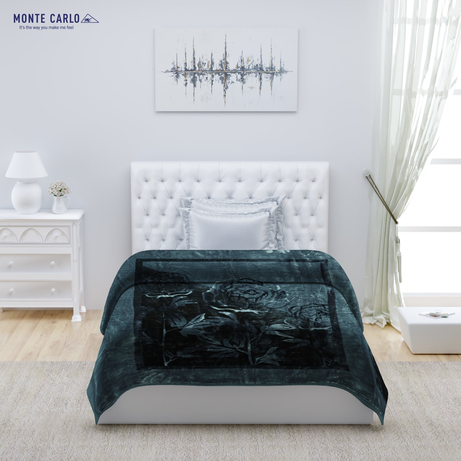 Printed Single Bed 1022 GSM Blanket Lucas 2 Ply (Weight 3.6 kg)