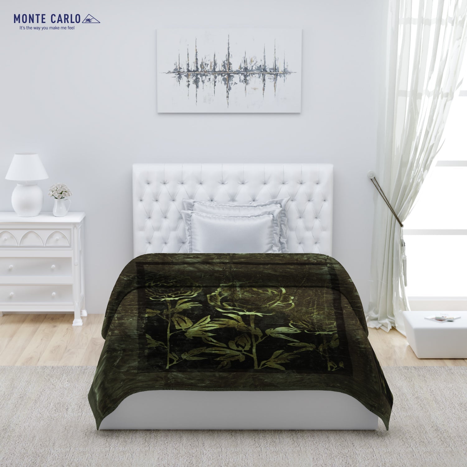 Printed Single Bed 1022 GSM Blanket Lucas 2 Ply (Weight 3.6 kg)