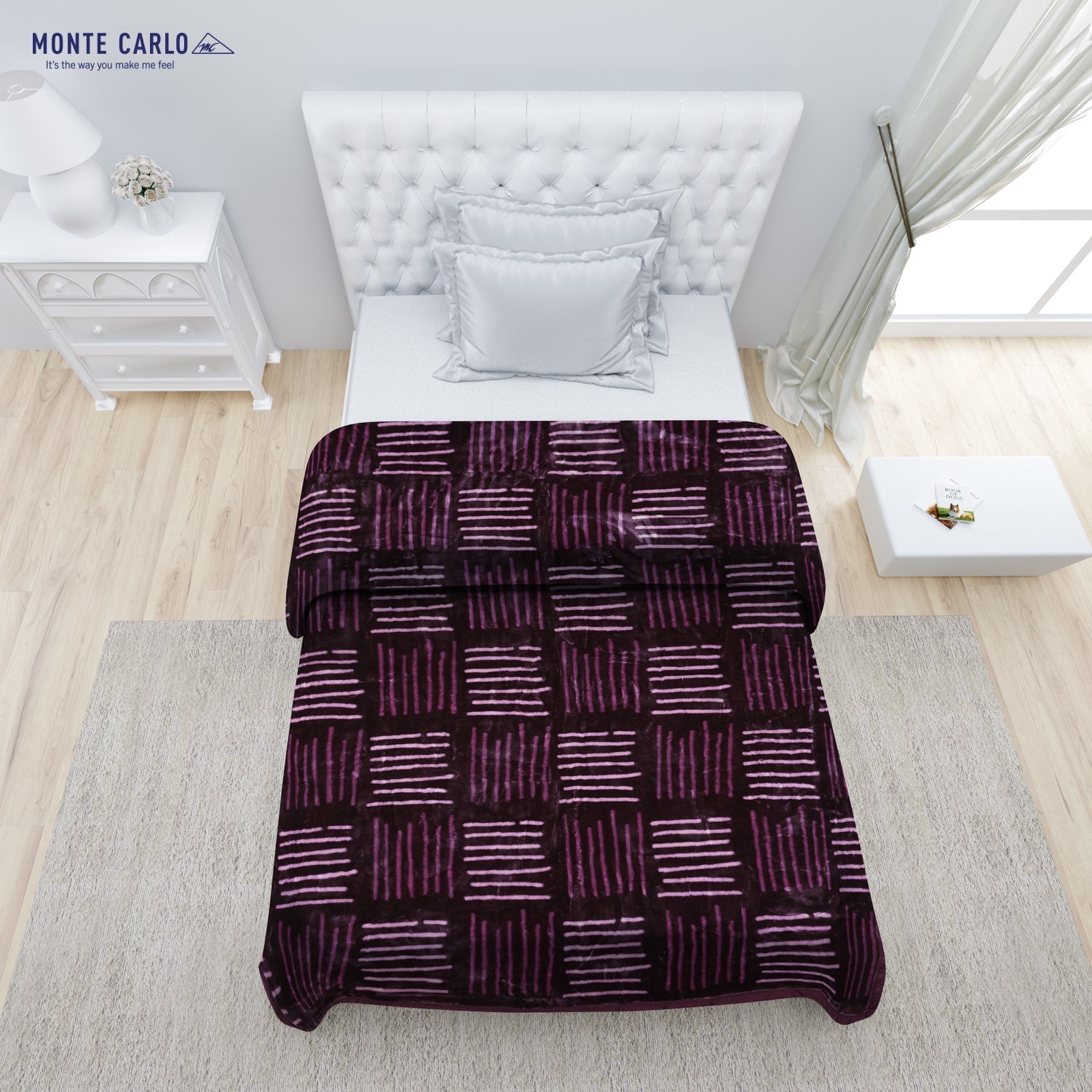 Printed Single Bed 1022 GSM Blanket Lucas 2 Ply (Weight 3.6 kg)