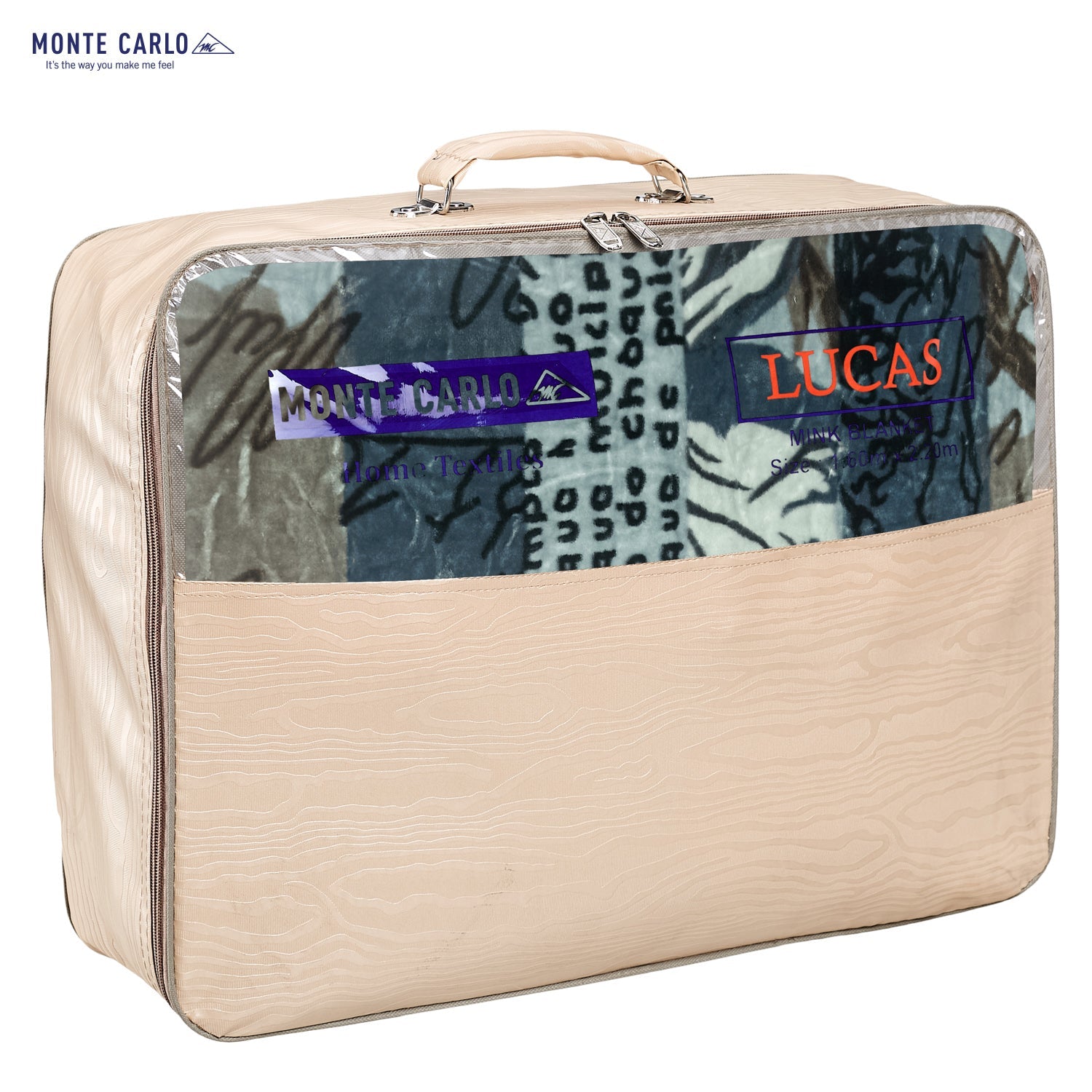 Printed Single Bed 1022 GSM Blanket Lucas 2 Ply (Weight 3.6 kg)