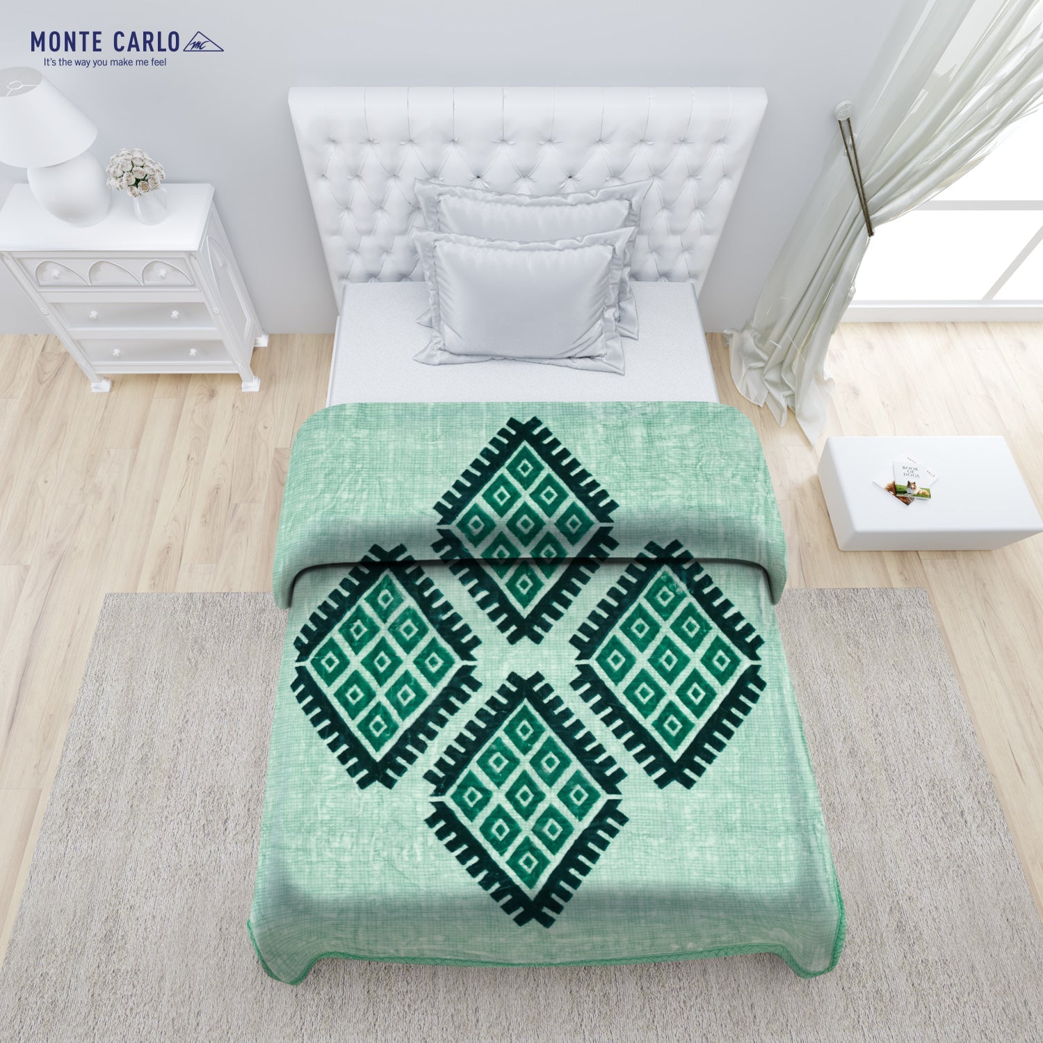 Printed Single Bed 1022 GSM Blanket Lucas 2 Ply (Weight 3.6 kg)