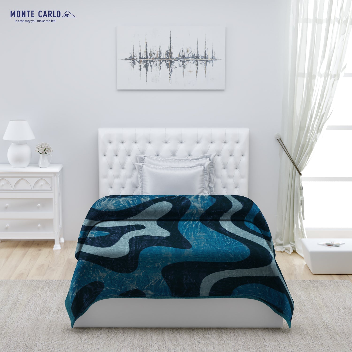 Printed Single Bed 1022 GSM Blanket Lucas 2 Ply (Weight 3.6 kg)