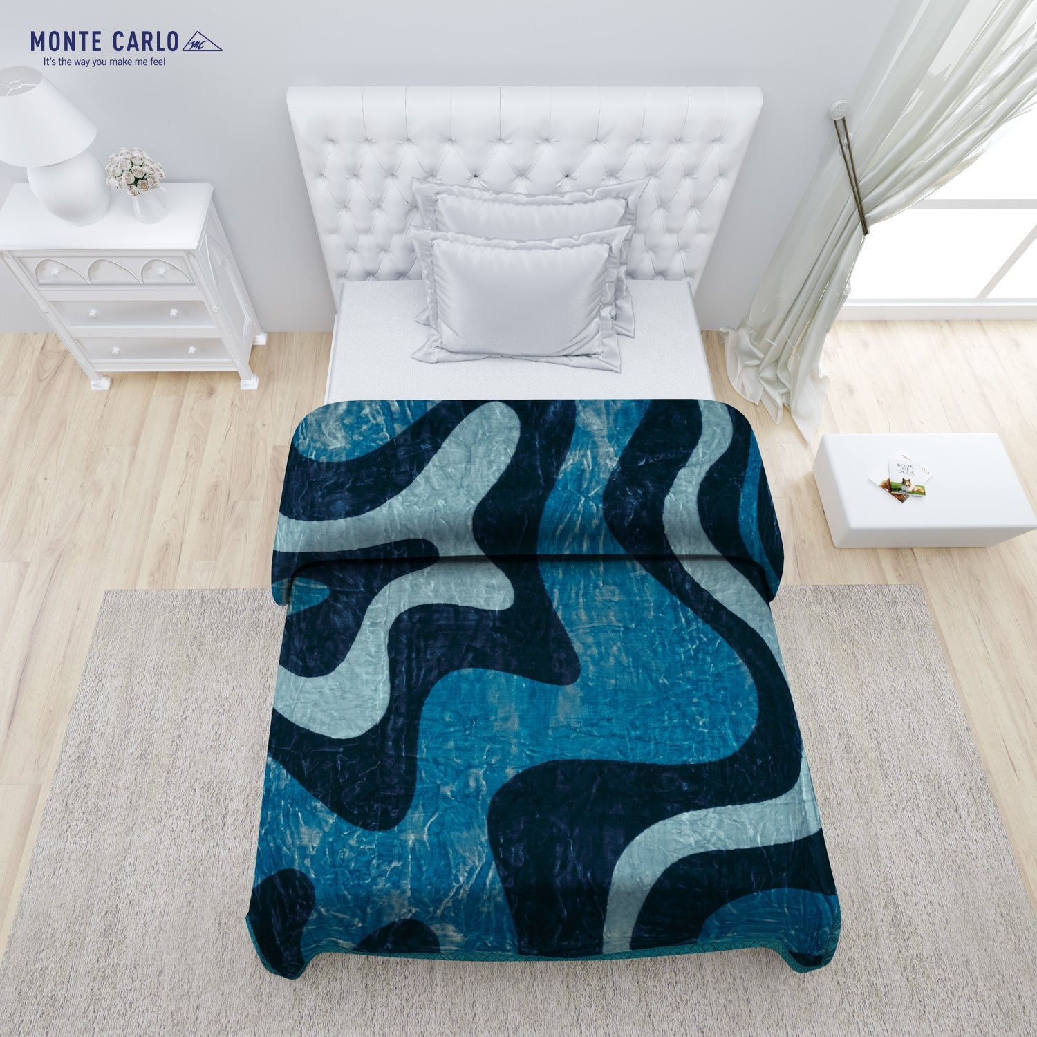 Printed Single Bed 1022 GSM Blanket Lucas 2 Ply (Weight 3.6 kg)
