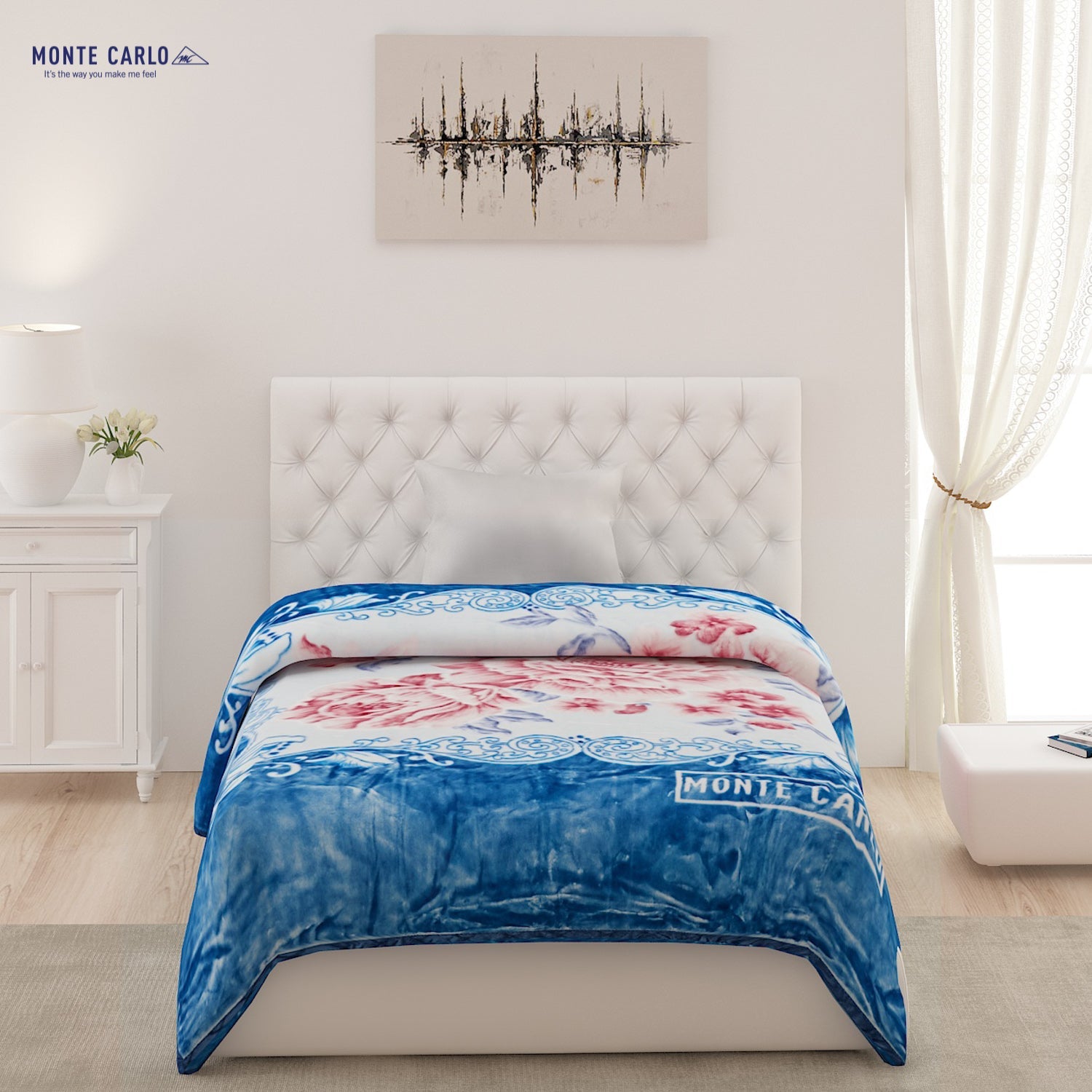 Printed Single Bed 852 GSM Blanket Shagun 2 Ply (Weight 3 kg)